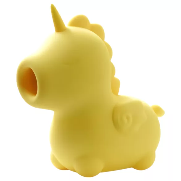 Unihorn Bean Blossom - klitorisvibrator med unicorn-design - genopladelig - gul
