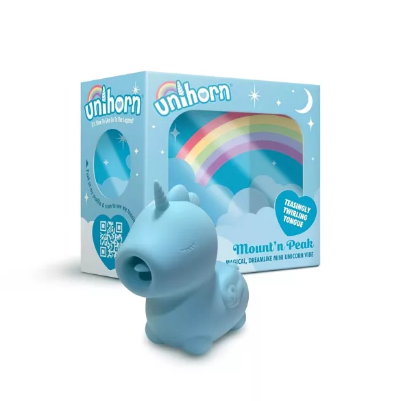 Unihorn Mount'n Peak - klitorisvibrator med batteri - blå