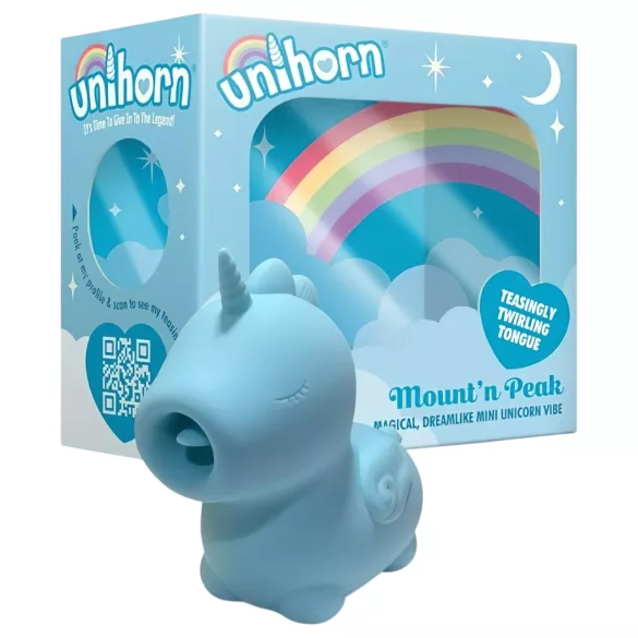 Unihorn Mount'n Peak - klitorisvibrator med batteri - blå