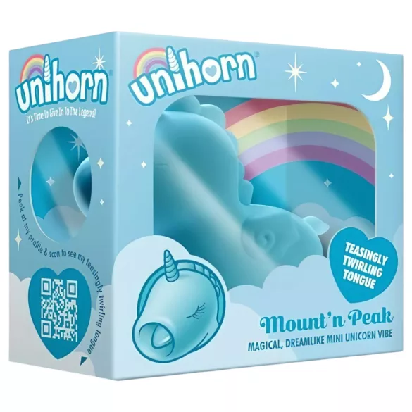 Unihorn Mount'n Peak - klitorisvibrator med batteri - blå