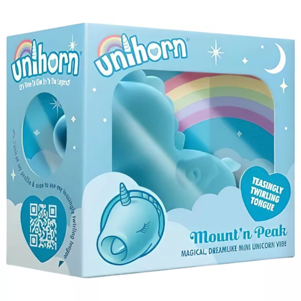 Unihorn Mount'n Peak - klitorisvibrator med batteri - blå