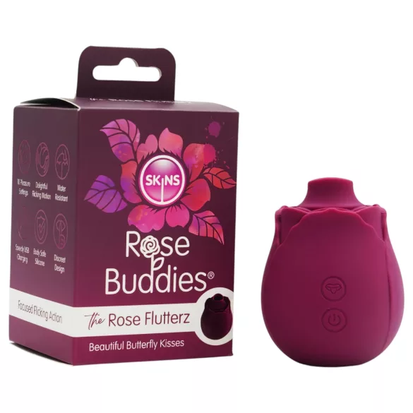 Skins Rose Flutterz - genopladelig klitorisvibrator (lilla)