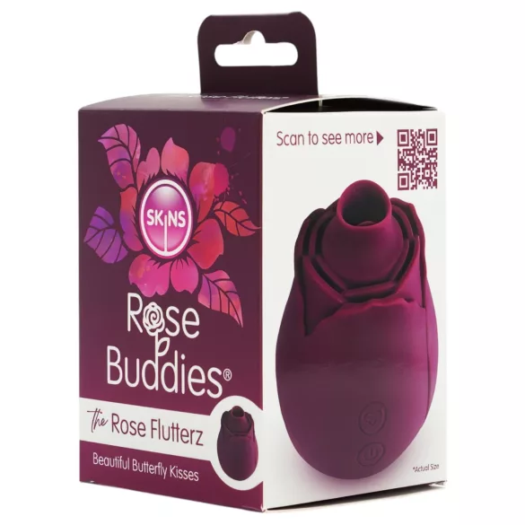 Skins Rose Flutterz - genopladelig klitorisvibrator (lilla)