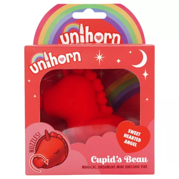 Unihorn Cupid's Beau - klitorisvibrator med akku - enhjørning - rød