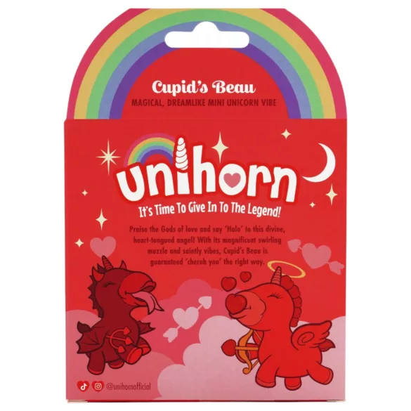 Unihorn Cupid's Beau - klitorisvibrator med akku - enhjørning - rød