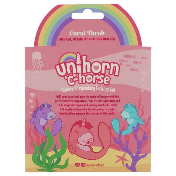 Unihorn C-Horse - G-punkts- og klitorisstimulerende vibrator (koral)