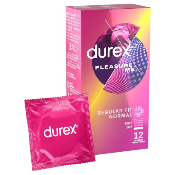 Durex Pleasure Me - kondomer - rillet og nopret - 12 stk