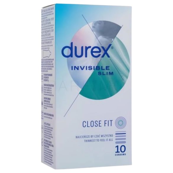 Durex Invisible Slim - tynd kondom - 10 stk