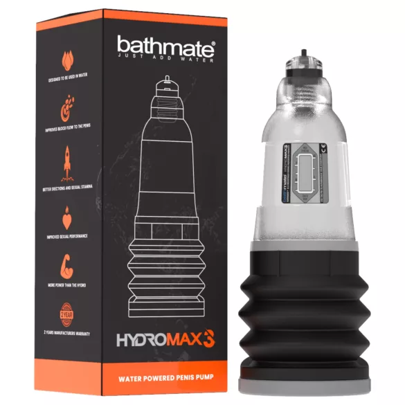 Bathmate Hydromax3 - hydropumpe (gennemsigtig)