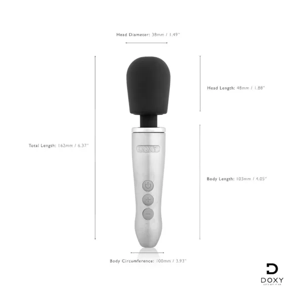 Doxy Go - massage vibrator - sølv