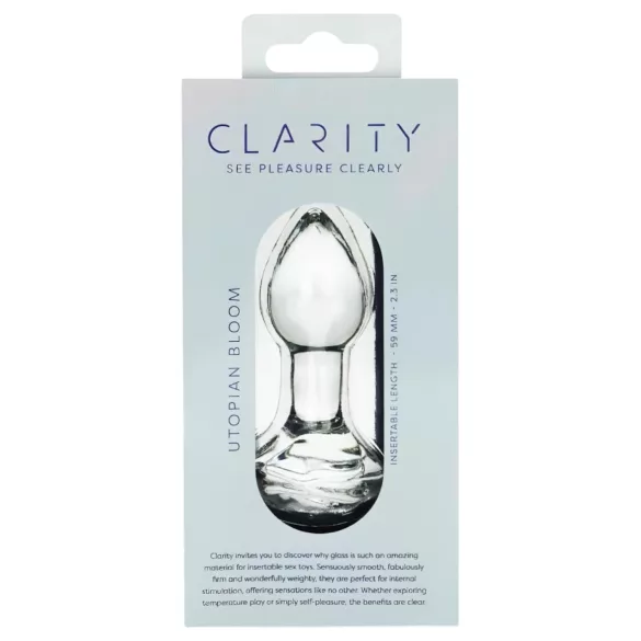 Clarity Utopian Bloom - glas-analpløk (gennemsigtig)