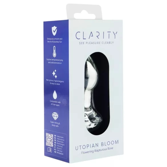 Clarity Utopian Bloom - glas-analpløk (gennemsigtig)