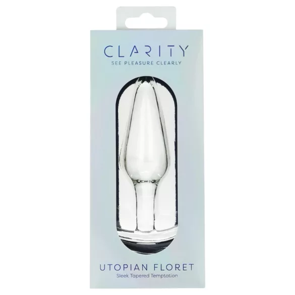 Clarity Utopian Floret - glas-analplug (gennemsigtig)