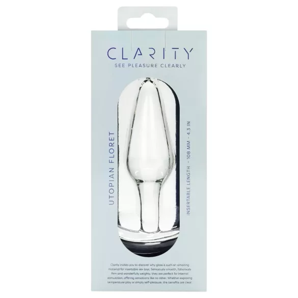 Clarity Utopian Floret - glas-analplug (gennemsigtig)