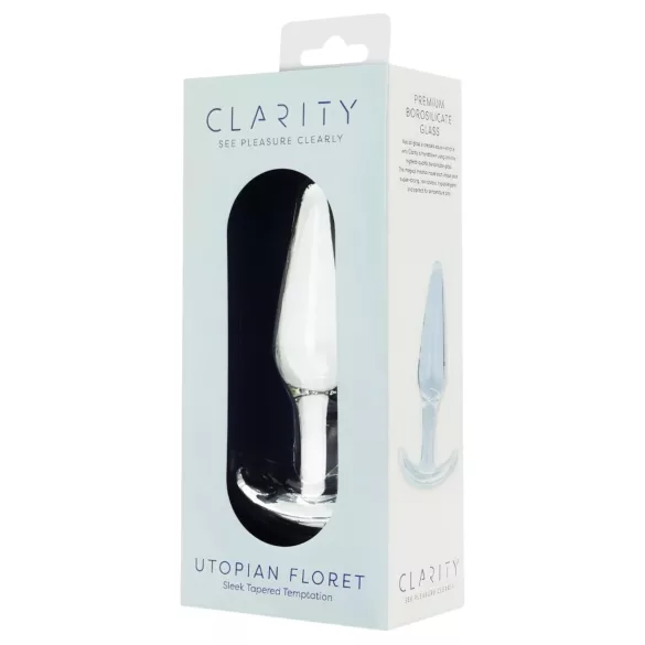 Clarity Utopian Floret - glas-analplug (gennemsigtig)