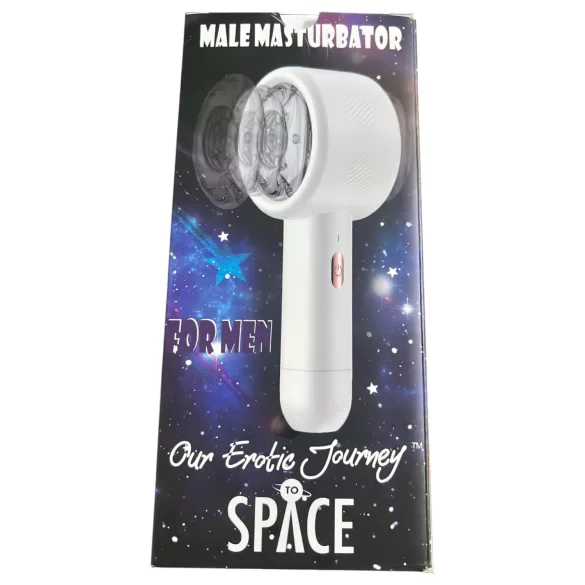 Lonely Space - masturbator med op-ned bevægelse - genopladelig - hvid