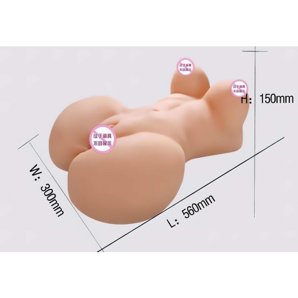 Lonely Fuck Me Silly - kvindetorso masturbator - naturfarve