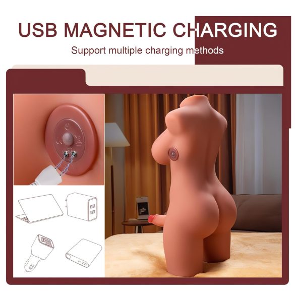 XISE Miah Lady Boy - vibratorisk torso med stødfunktion