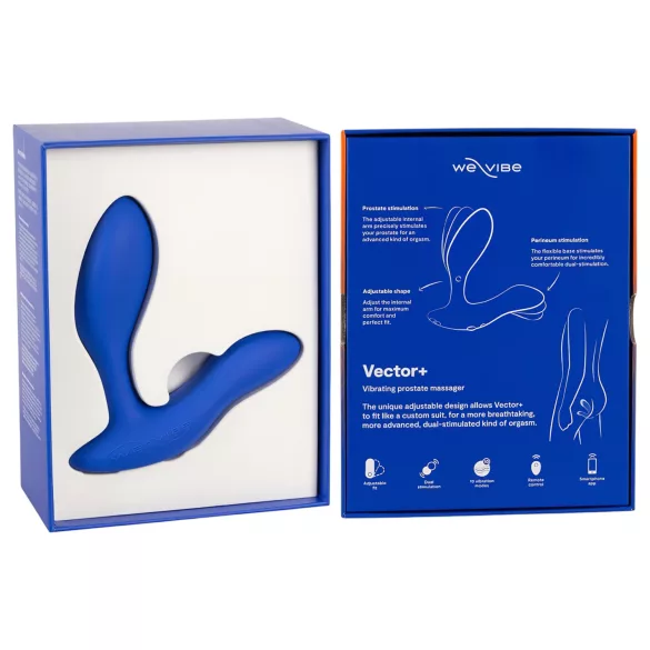 We-Vibe Vector+ - analvibrator med app - genopladelig - blå