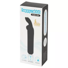   Happyrabbit - bullet vibrator - genopladelig, kaninører - sort
