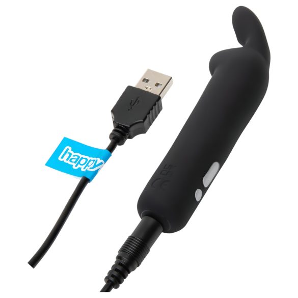 Happyrabbit Bullet - genopladelig kaninvibrator (sort)