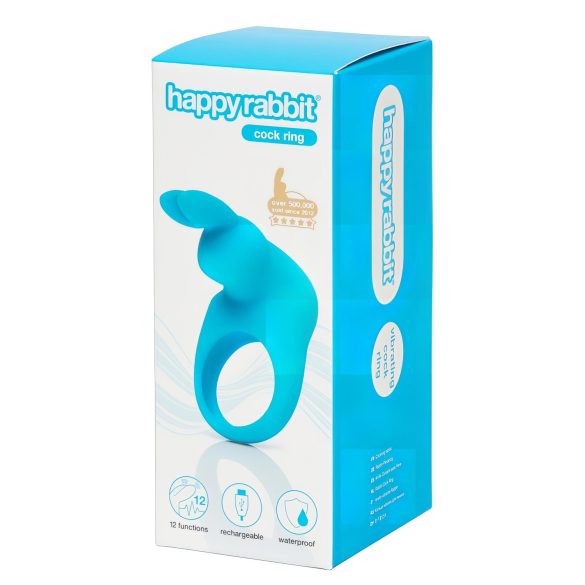 Happyrabbit Cock - Genopladelig Vibrations Penisring (Blå)