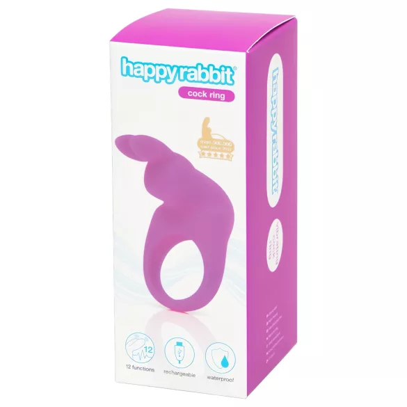 Happyrabbit - vibrerende penisring - genopladelig - lilla