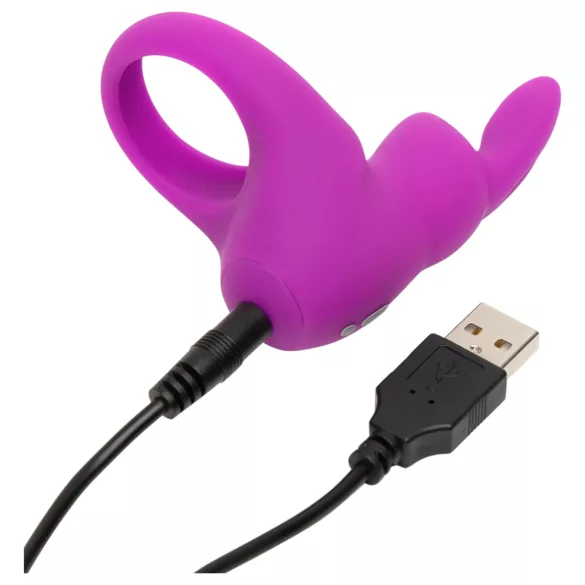Happyrabbit - vibrerende penisring - genopladelig - lilla