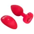 b-vibe heart - genopladelig fjernbetjent anal vibrator (rød)