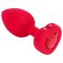 b-vibe heart - genopladelig fjernbetjent anal vibrator (rød)