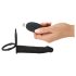 Sort Velvet dobbelt F - strap-on analvibrator (sort)