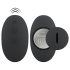 Sort Velvet dobbelt F - strap-on analvibrator (sort)
