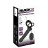 Sort Velvet dobbelt F - strap-on analvibrator (sort)