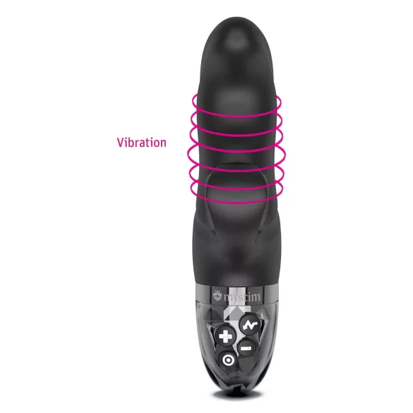 mystim Hop Hop Bob E-Stim - genopladelig elektro vibrator (sort)