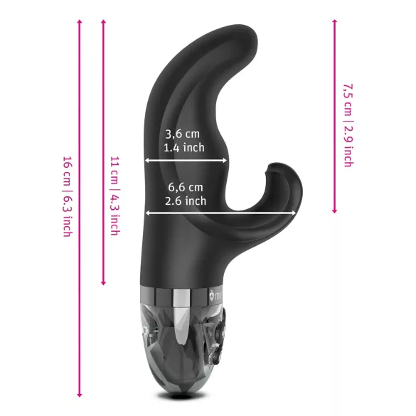mystim Hop Hop Bob E-Stim - genopladelig elektro vibrator (sort)