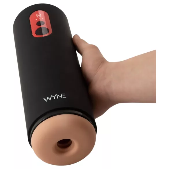 WYNE 08 op‑og‑ned bevægende pulserende masturbator med LED‑display