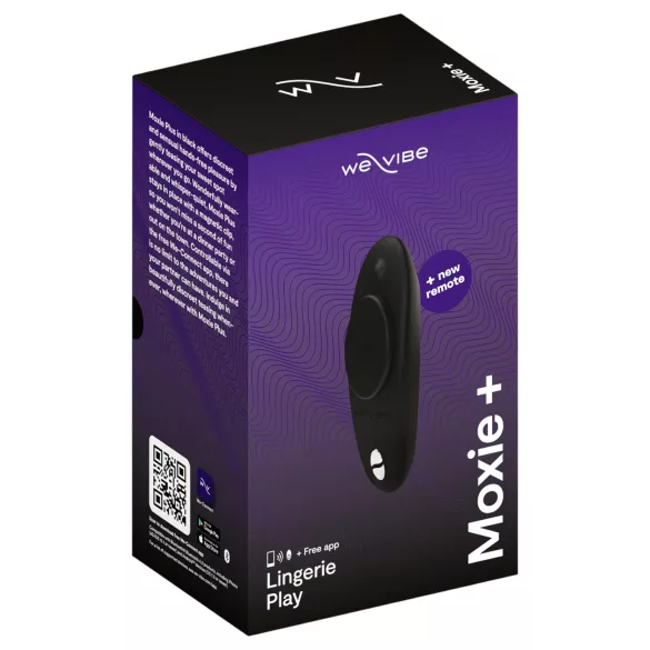We-Vibe Moxie+ - bærbar klitorisvibrator med app- og fjernbetjening (sort)