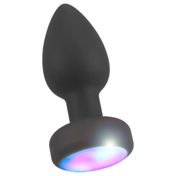 ANOS - lysende, vibrerende anal plug (sort)