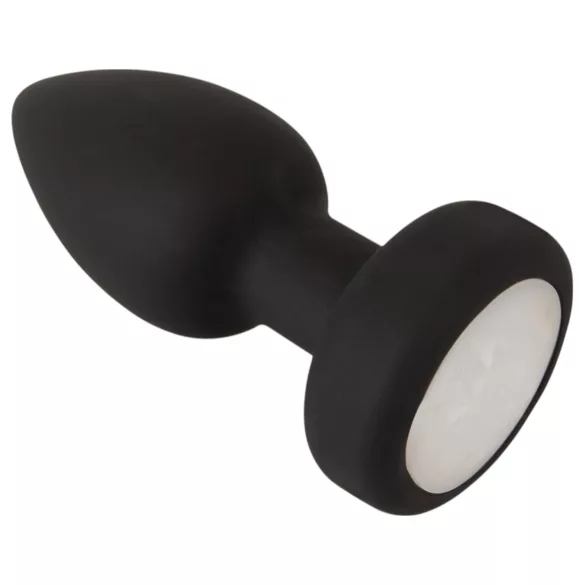 ANOS - lysende, vibrerende anal plug (sort)