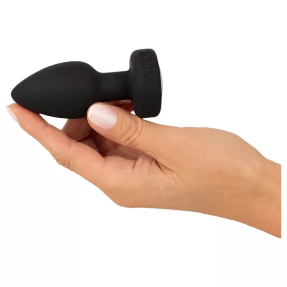 ANOS - lysende, vibrerende anal plug (sort)