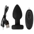 ANOS - lysende, vibrerende anal plug (sort)