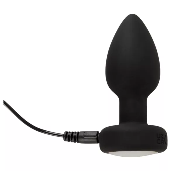 ANOS - lysende, vibrerende anal plug (sort)