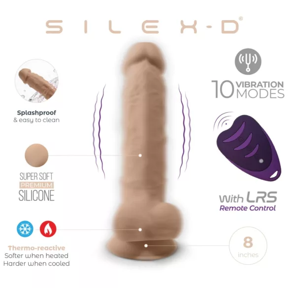 Silexd 8 - fjernbetjent vibrator med kugler - naturfarvet