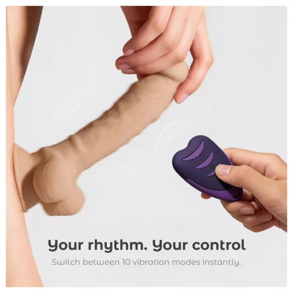 Silexd 8 - fjernbetjent vibrator med kugler - naturfarvet