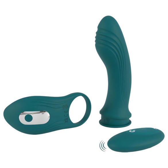 Couples Choice - multifunktionel vibrator til par - 3i1 - turkis