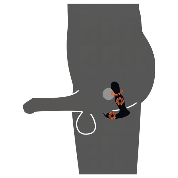 Rebel - 2i1 prostata vibrator med fjernbetjening - sort