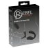 Rebel – Prostata-vibrator med penis- og kuglering (sort)