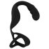 Rebel – Prostata-vibrator med penis- og kuglering (sort)