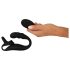 Rebel – Prostata-vibrator med penis- og kuglering (sort)