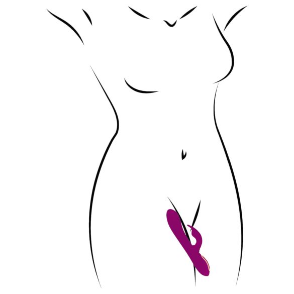 Javida - 3i1 perlevibrator med rotation - silikone - lilla